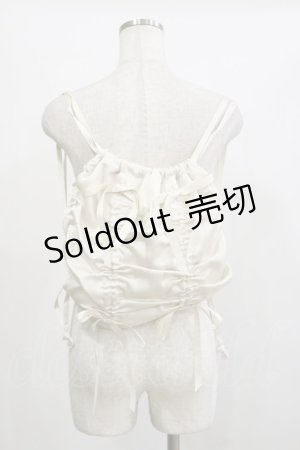 画像: Fi.n.t / リボンギャザーリュック  アイボリー H-26-02-16-067-CA-BG-NS-ZH