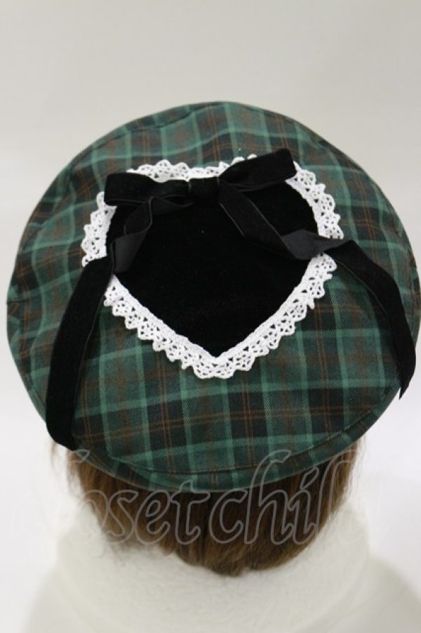 画像2: Eri Aino's collaboration / シャーロットの水曜日ベレー帽  グリーン H-26-02-16-075-LO-AC-NS-ZH (2)