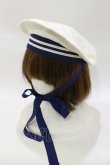 画像1: metamorphose / セーラーベレー（配色）  オフ/ネイビー H-26-02-16-076-ME-AC-NS-ZH (1)