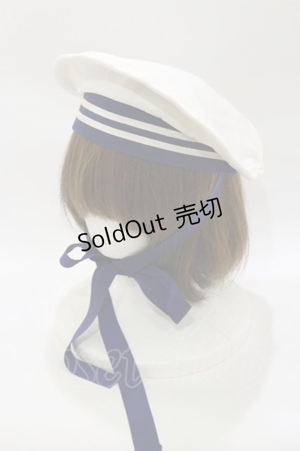 画像1: metamorphose / セーラーベレー（配色）  オフ/ネイビー H-26-02-16-076-ME-AC-NS-ZH (1)