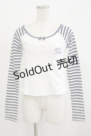 画像: ALICE and the PIRATES / マリンロゴボーダーカットソー Free オフ/ネイビー H-26-02-16-008-PA-TO-NS-ZH