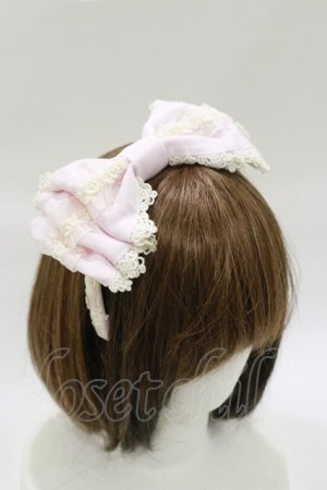 画像: BABY,THE STARS SHINE BRIGHT / リボンロゼリーヌカチューシャ  ピンク H-26-02-16-077-BA-AC-NS-ZH