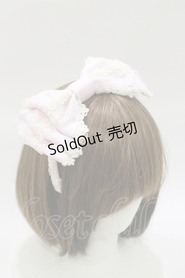 画像1: BABY,THE STARS SHINE BRIGHT / リボンロゼリーヌカチューシャ  ピンク H-26-02-16-077-BA-AC-NS-ZH (1)