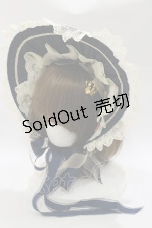 画像: BABY,THE STARS SHINE BRIGHT / Doll Coronet Aria ボンネット  ネイビー H-26-02-16-079-BA-AC-NS-ZH