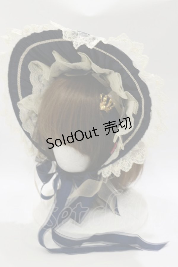 画像1: BABY,THE STARS SHINE BRIGHT / Doll Coronet Aria ボンネット  ネイビー H-26-02-16-079-BA-AC-NS-ZH (1)