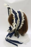 画像2: BABY,THE STARS SHINE BRIGHT / Doll Coronet Aria ボンネット  ネイビー H-26-02-16-079-BA-AC-NS-ZH (2)