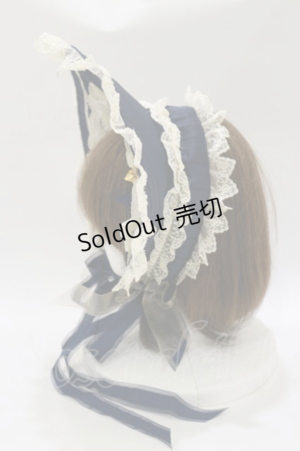 画像2: BABY,THE STARS SHINE BRIGHT / Doll Coronet Aria ボンネット  ネイビー H-26-02-16-079-BA-AC-NS-ZH (2)