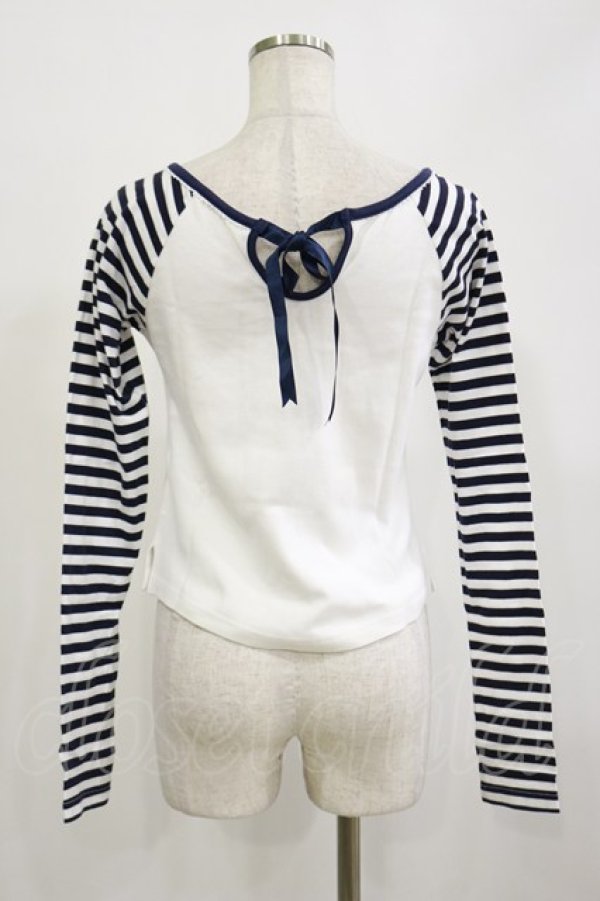 画像2: ALICE and the PIRATES / マリンロゴボーダーカットソー Free オフ/ネイビー H-26-02-16-008-PA-TO-NS-ZH (2)