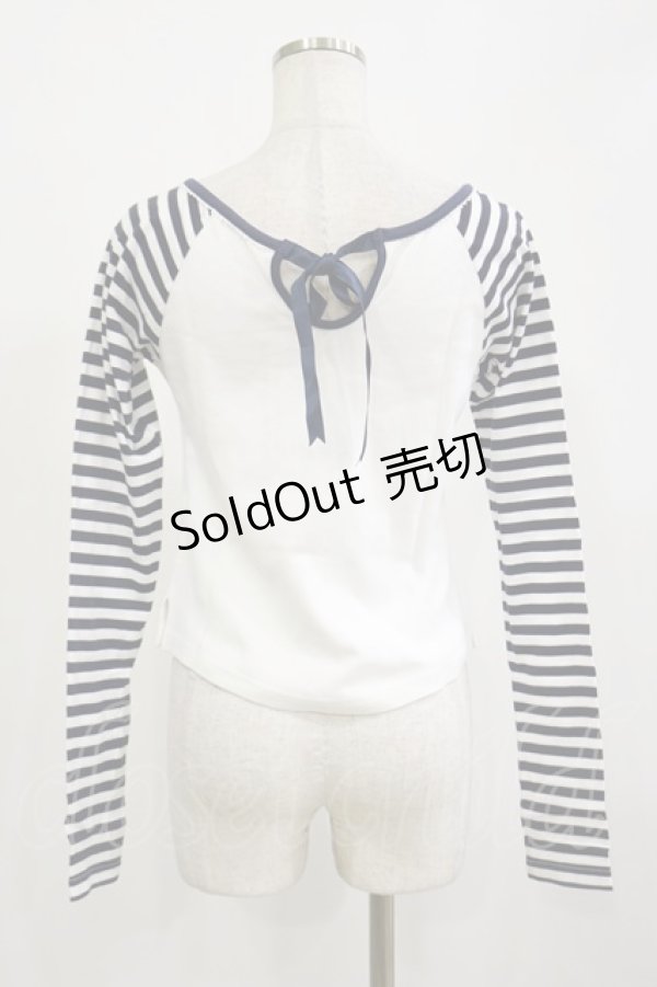 画像2: ALICE and the PIRATES / マリンロゴボーダーカットソー Free オフ/ネイビー H-26-02-16-008-PA-TO-NS-ZH (2)