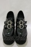 画像1: Bubbles / ダブルバックル厚底シューズ 36/22.5cm~23.0cm ブラック H-26-02-16-084-CA-SH-NS-ZH (1)