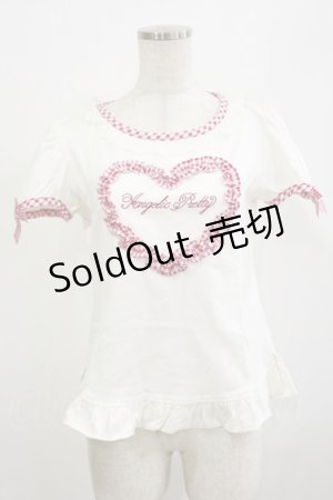 画像: Angelic Pretty / ギンガムHeartカットソー Free オフ/レッド H-26-02-16-009-AP-TO-NS-ZH