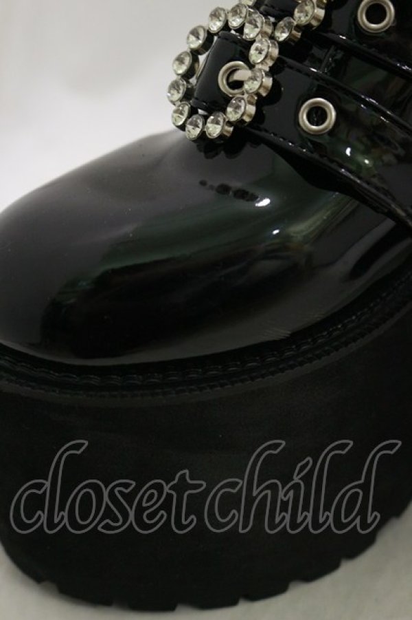 画像5: Bubbles / ダブルバックル厚底シューズ 36/22.5cm~23.0cm ブラック H-26-02-16-084-CA-SH-NS-ZH (5)