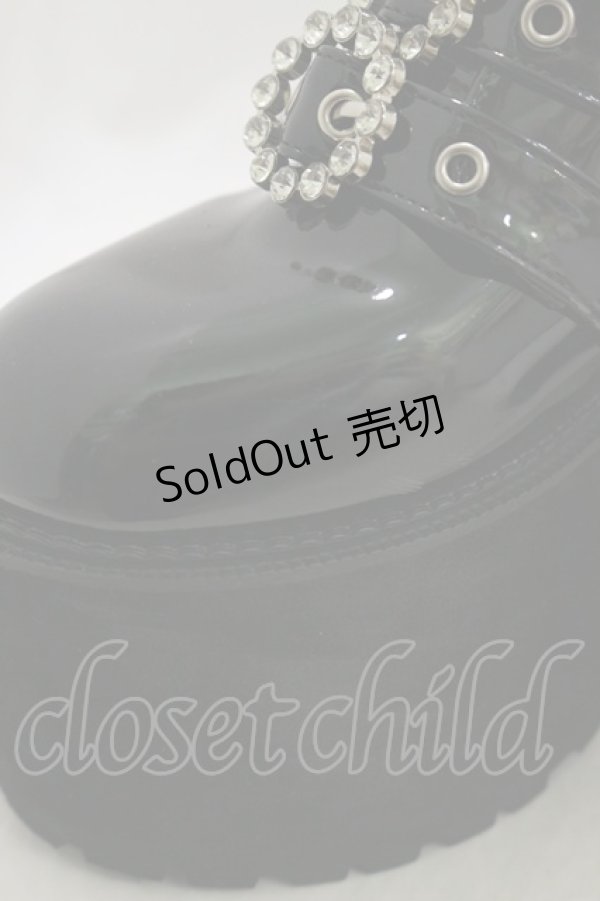 画像5: Bubbles / ダブルバックル厚底シューズ 36/22.5cm~23.0cm ブラック H-26-02-16-084-CA-SH-NS-ZH (5)