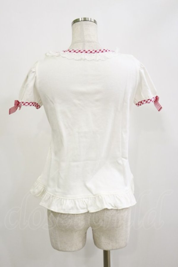 画像2: Angelic Pretty / ギンガムHeartカットソー Free オフ/レッド H-26-02-16-009-AP-TO-NS-ZH (2)