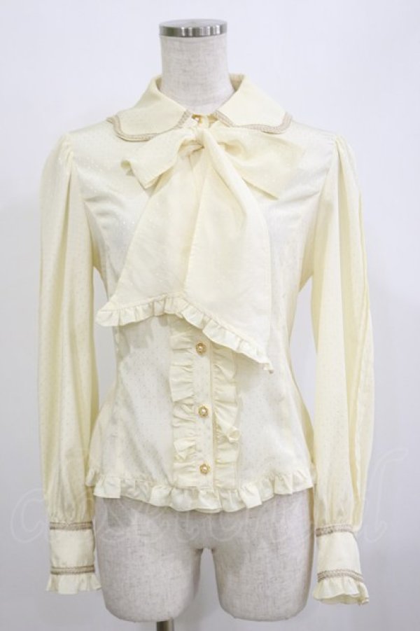 画像1: metamorphose / リボンタイ付きブラウス Free アイボリー H-26-02-16-010-ME-BL-NS-ZH (1)