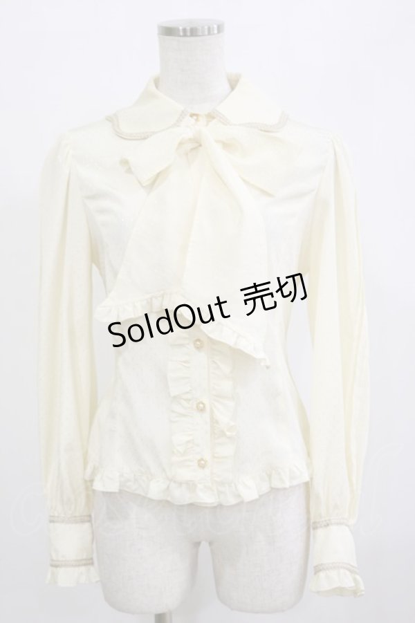 画像1: metamorphose / リボンタイ付きブラウス Free アイボリー H-26-02-16-010-ME-BL-NS-ZH (1)