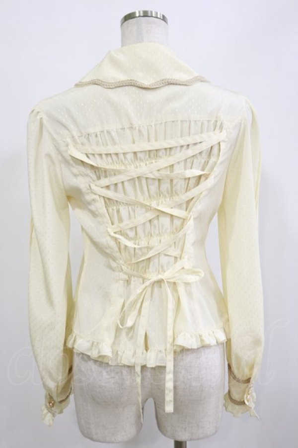 画像2: metamorphose / リボンタイ付きブラウス Free アイボリー H-26-02-16-010-ME-BL-NS-ZH (2)