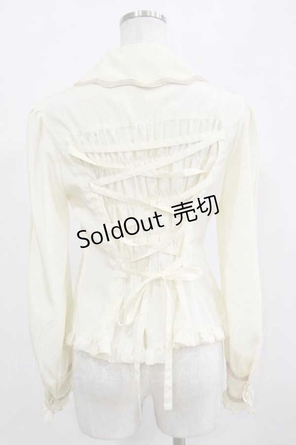 画像2: metamorphose / リボンタイ付きブラウス Free アイボリー H-26-02-16-010-ME-BL-NS-ZH (2)