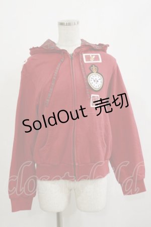 画像: PINK HOUSE / ワッペンパーカー Free レッド H-26-02-16-011-LO-TO-NS-ZH