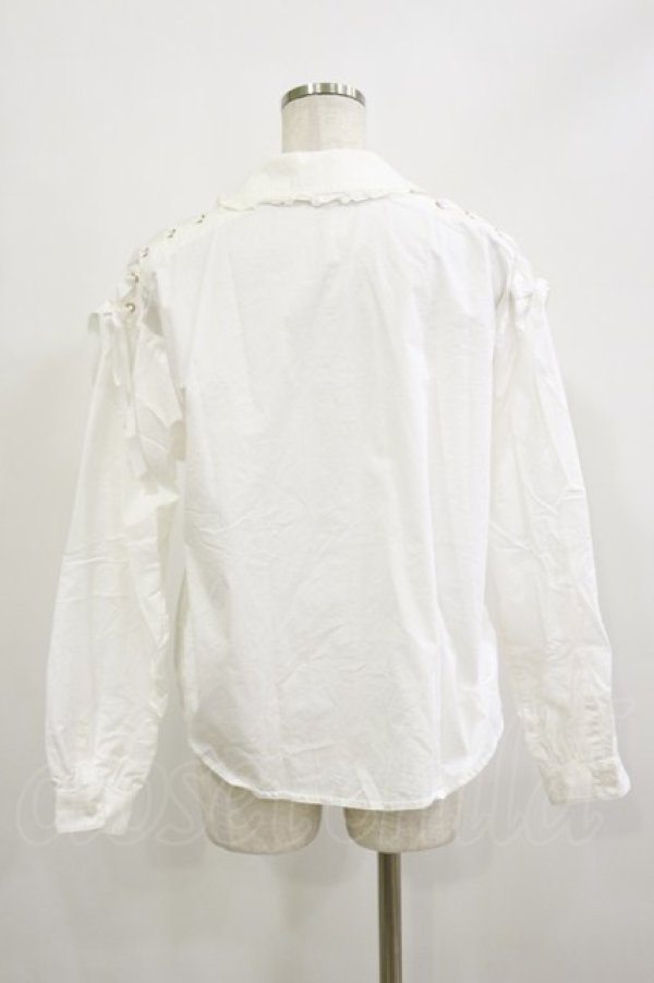 画像2: Secret Honey / チェックネクタイ付きブラウス Free オフ/レッド H-26-02-16-012-CA-BL-NS-ZH (2)