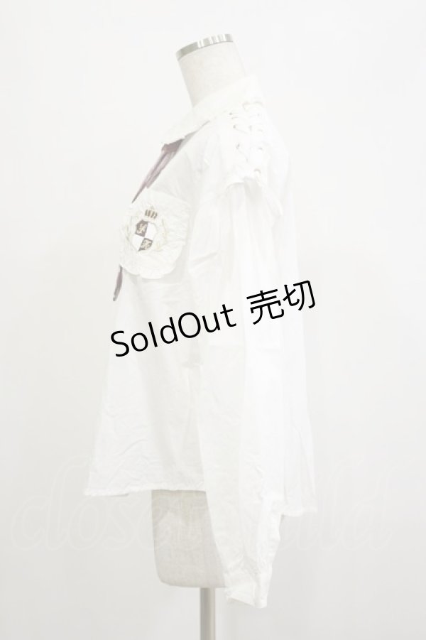 画像3: Secret Honey / チェックネクタイ付きブラウス Free オフ/ピンク H-26-02-16-013-CA-BL-NS-ZH (3)