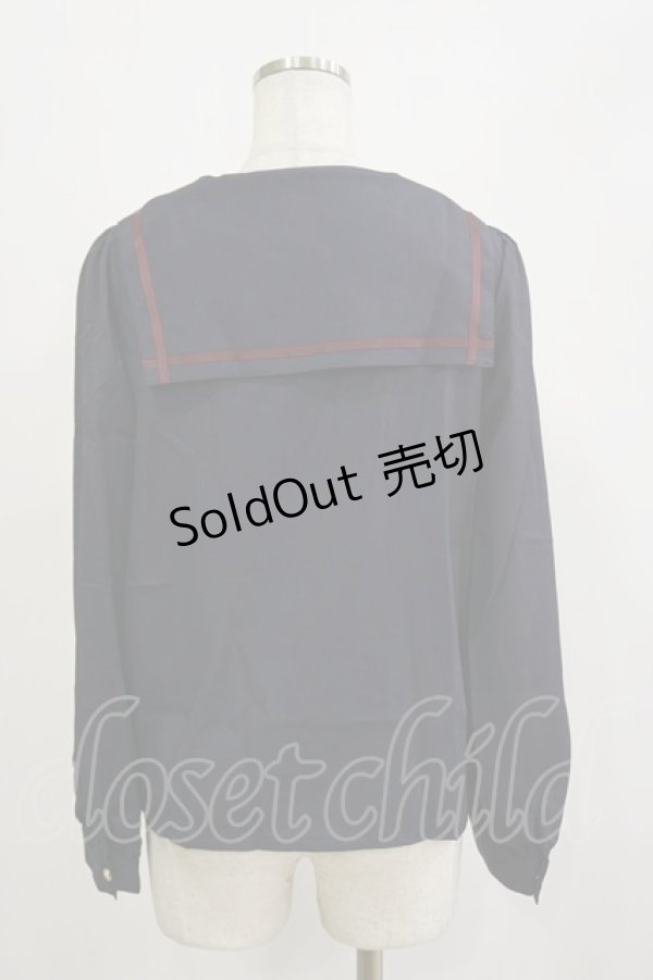 画像2: axes femme kawaii / セーラー襟ブラウス M ネイビー H-26-02-16-014-AX-BL-NS-ZH (2)