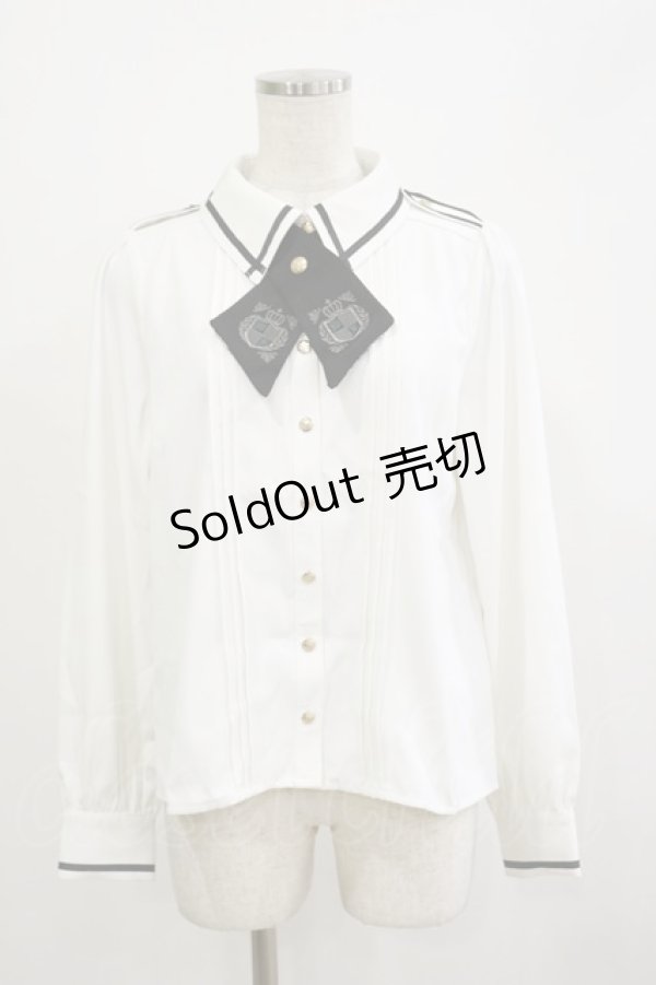 画像1: Amavel / Wanderlands Emblemシャツブラウス Free オフ H-26-02-16-016-CA-BL-NS-ZH (1)