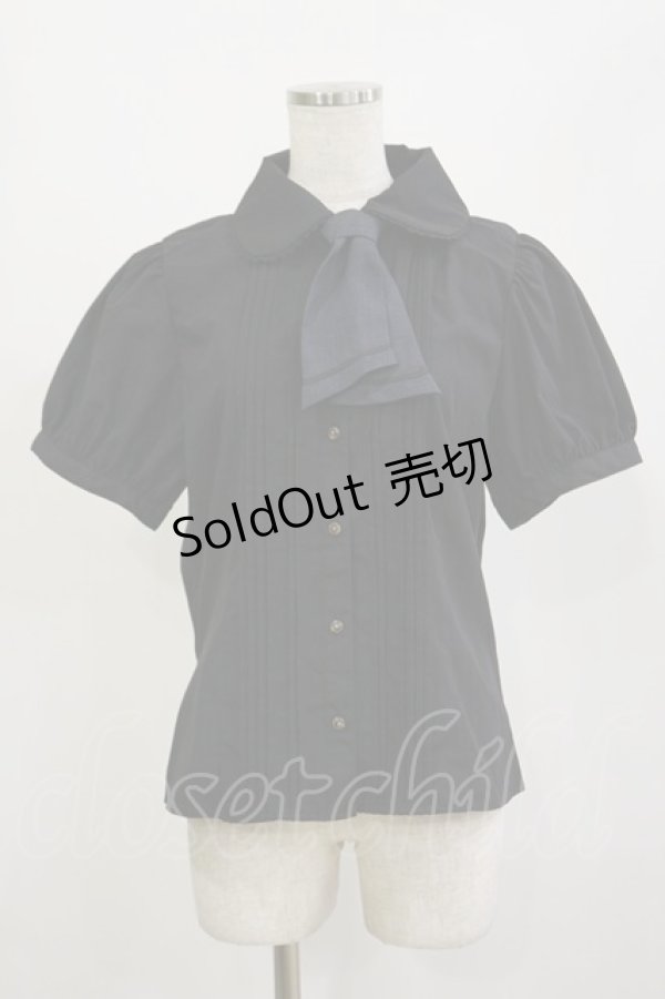 画像1: Kurumi Collaboration / マリンアカデミアブラウス L ブラック H-26-02-16-017-LO-BL-NS-ZH (1)