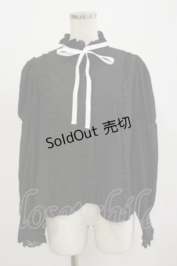 画像1: Eri Aino's Collection / シャーロットの水曜日ブラウス L ブラック H-26-02-16-019-LO-BL-NS-ZH (1)