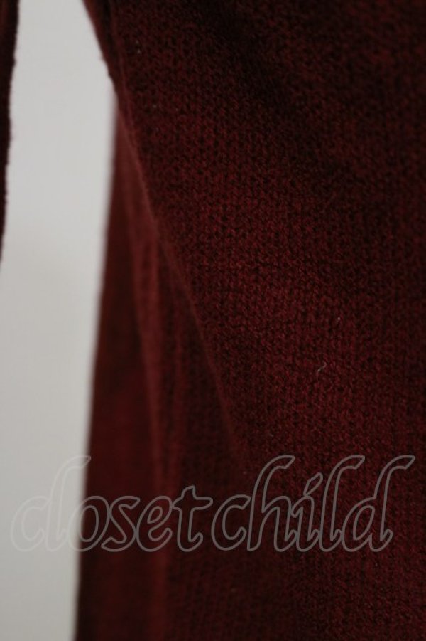 画像3: axes femme / 透かしカーディガン M ワイン H-26-02-16-022-AX-TO-NS-ZH (3)