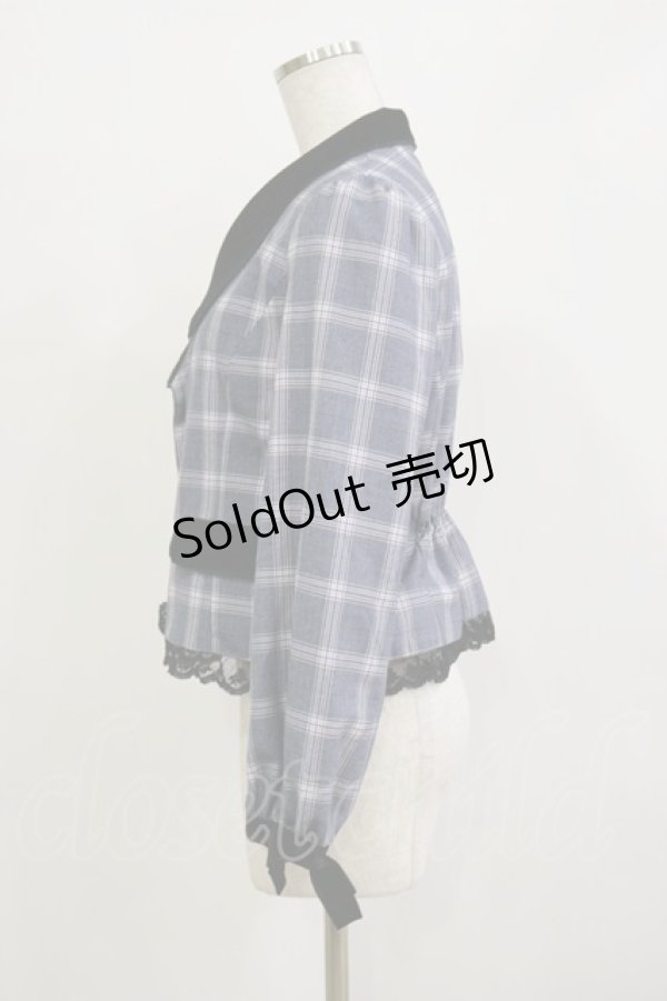 画像3: axes femme POETIQUE / ボリューム袖ジャケット M ブルー H-26-02-16-024-AX-JA-NS-ZH (3)