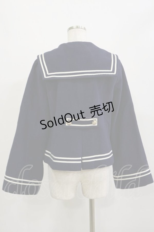 画像2: Amavel / セーラーショートコート Free ネイビー H-26-02-16-025-CA-CO-NS-ZH (2)