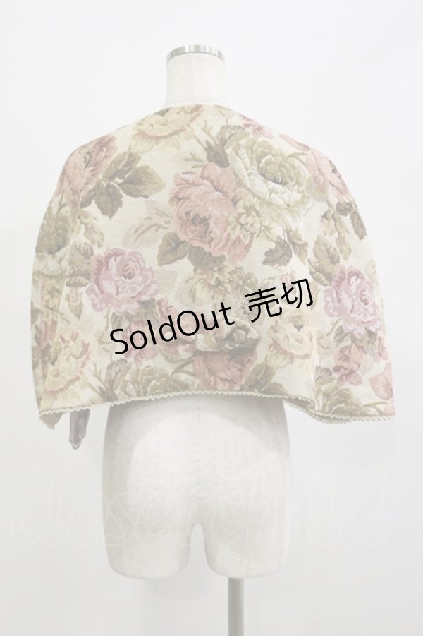 画像2: Kurumi Collaboration / TT*KRゴブランケープ L アイボリー H-26-02-16-003-LO-TO-NS-ZH (2)