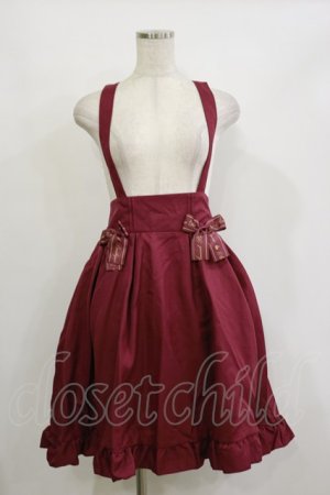 画像: Amavel / ロゴリボンサスペンダースカート Free ワイン H-26-02-16-028-CA-SK-NS-ZH