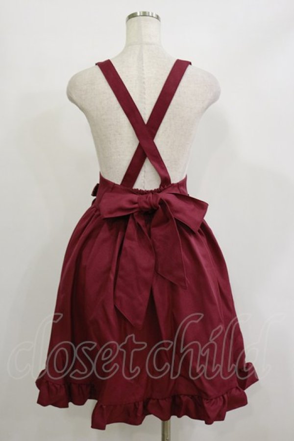 画像2: Amavel / ロゴリボンサスペンダースカート Free ワイン H-26-02-16-028-CA-SK-NS-ZH (2)