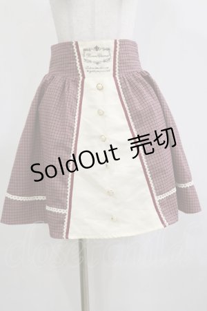 画像: axes femme / ウエスト刺繍入チェック柄スカート M ピンク H-26-02-16-032-AX-SK-NS-ZH