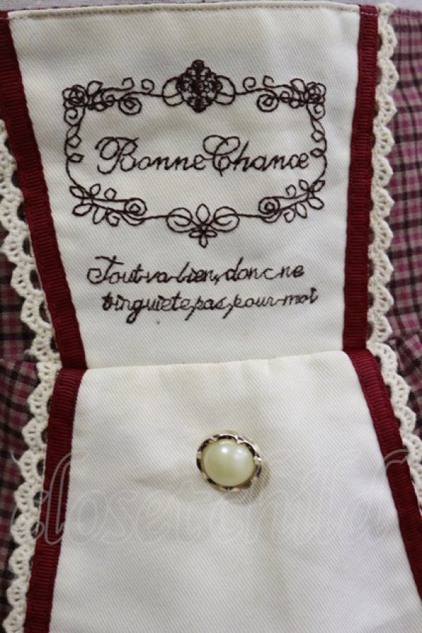 画像3: axes femme / ウエスト刺繍入チェック柄スカート M ピンク H-26-02-16-032-AX-SK-NS-ZH (3)