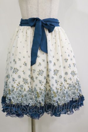 画像: axes femme / 花柄スカート M オフ/ブルーグリーン H-26-02-16-033-AX-SK-NS-ZH