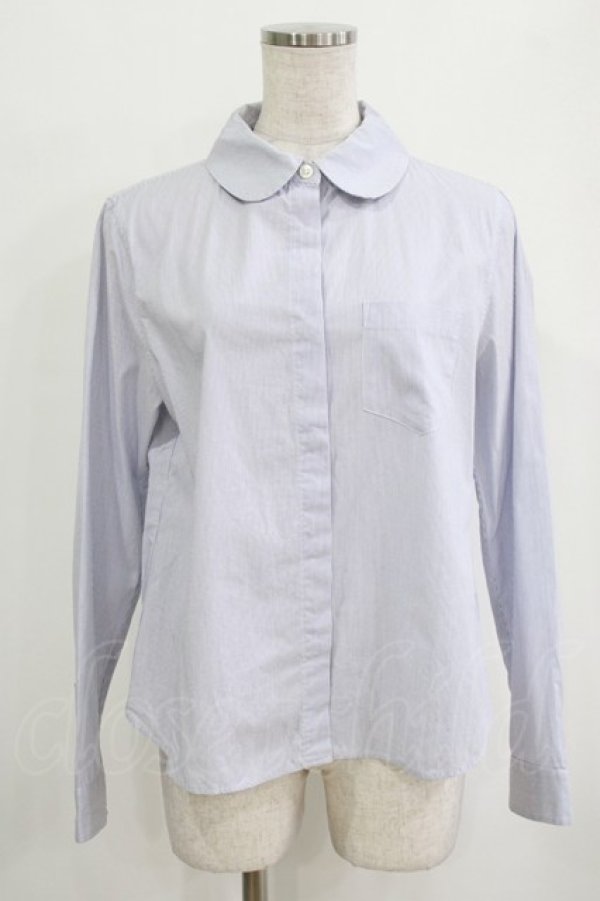 画像1: Jane Marple Dans Le Salon / ストライプブラウス  サックス H-26-02-17-027-JM-BL-KB-ZH (1)