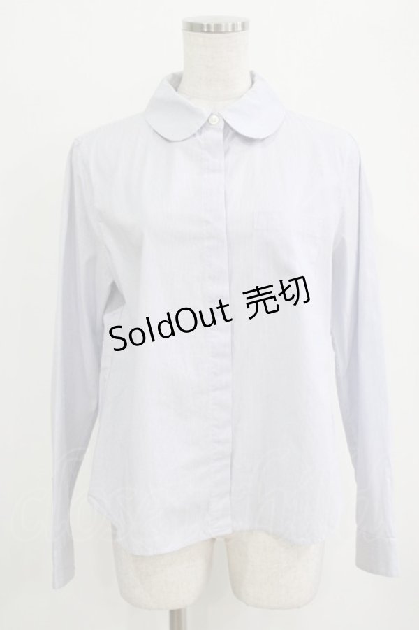 画像1: Jane Marple Dans Le Salon / ストライプブラウス  サックス H-26-02-17-027-JM-BL-KB-ZH (1)