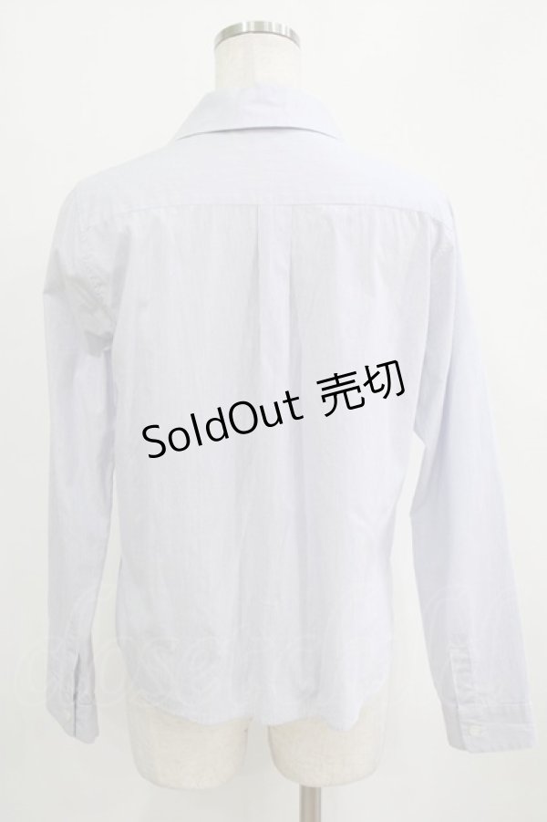 画像3: Jane Marple Dans Le Salon / ストライプブラウス  サックス H-26-02-17-027-JM-BL-KB-ZH (3)