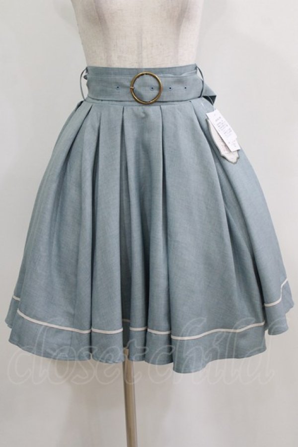 画像1: Kurumi Collaboration / フレアマリンアカデミアスカート S サックス H-26-02-17-003-GO-SK-KB-ZH (1)