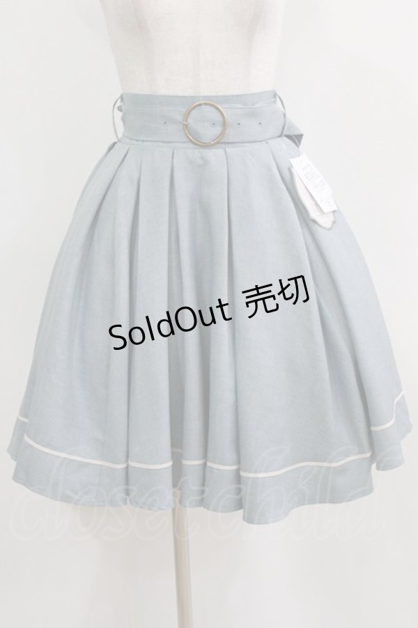 画像1: Kurumi Collaboration / フレアマリンアカデミアスカート S サックス H-26-02-17-003-GO-SK-KB-ZH (1)