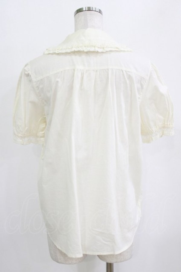 画像3: Jane Marple / チュールリボンタイ付ブラウス  アイボリー H-26-02-17-028-JM-BL-KB-ZH (3)