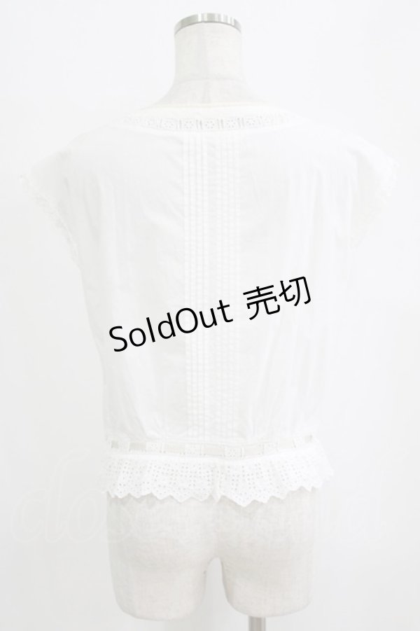 画像3: Jane Marple Dans Le Salon / レースピンタックブラウス  ホワイト H-26-02-17-029-JM-BL-KB-ZH (3)