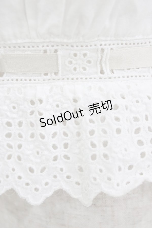 画像4: Jane Marple Dans Le Salon / レースピンタックブラウス  ホワイト H-26-02-17-029-JM-BL-KB-ZH (4)