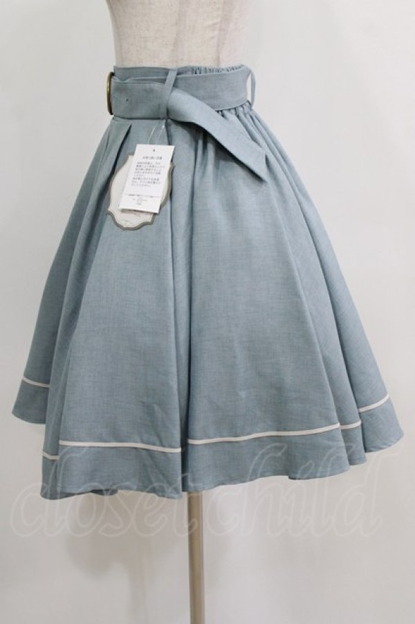 画像2: Kurumi Collaboration / フレアマリンアカデミアスカート S サックス H-26-02-17-003-GO-SK-KB-ZH (2)