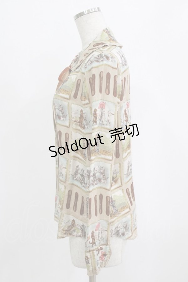 画像2: Jane Marple / ラングドシャショコラブラウス  ライトベージュ H-26-02-17-030-JM-BL-KB-ZH (2)