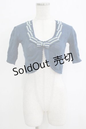 画像: Shirley Temple / 透かし編みボレロ 160 ブルー H-26-02-17-032-ET-TO-KB-ZH