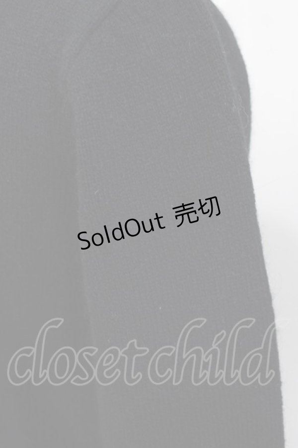 画像4: Shirley Temple / ファーカラーニットボレロ 160 ブラック×ホワイト H-26-02-17-033-ET-TO-KB-ZH (4)